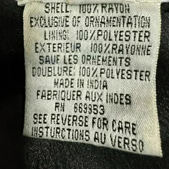 LESLIE FAY Black Velvet Evening Jacket with exquisite Beading and jewels  Size S - Picture 15 of 16